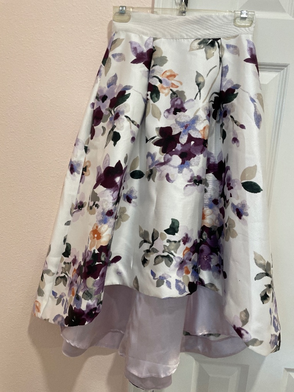 White House Black Market high-low floral skirt